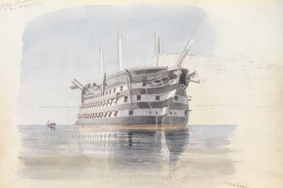 Trafalgar" bajo el Upper Barracca, Malta, 27 de marzo de 1852 de George Pechell Mends