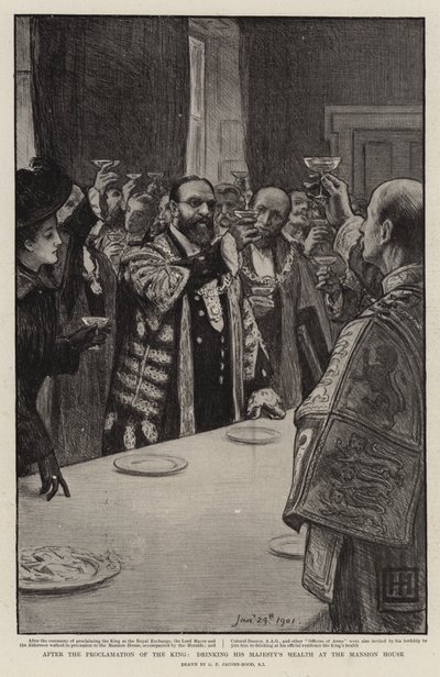 Después de la Proclamación del Rey, brindando por la Salud de Su Majestad en la Mansion House de George Percy Jacomb Hood