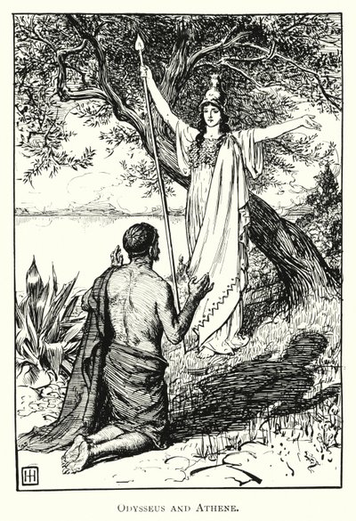 Odisea: Odiseo y Atenea de George Percy Jacomb Hood