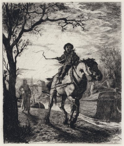 En el canal de Bridgewater (aguafuerte) de George Percy Jacomb Hood