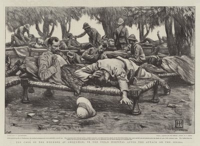 El cuidado de los heridos en Omdurman, en el hospital de campaña después del ataque a la Zeriba de George Percy Jacomb Hood