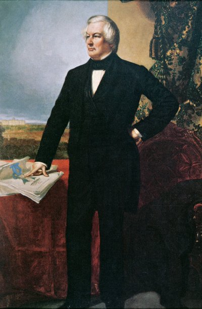 Millard Fillmore (1800-74) (litografía en color) de George Peter Alexander (after) Healy