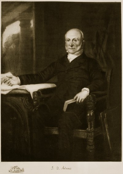John Quincy Adams, 6º Presidente de los Estados Unidos de América, pub. 1901 (fotograbado) de George Peter Alexander Healy
