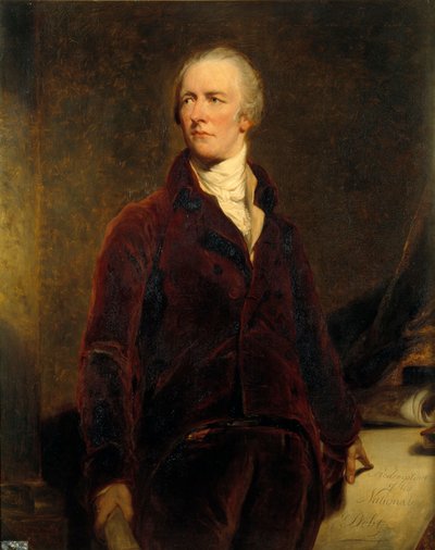 Retrato de William Pitt (1759-1806) Canciller del Exchequer de Gran Bretaña de George Peter Alexander Healy