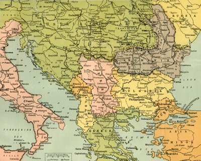 Mapa Para Ilustrar los Frentes de Batalla del Este de George Philip and Son Ltd