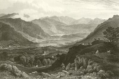 Rydal Water y Grassmere, desde Rydal Park, Westmorland de George Pickering