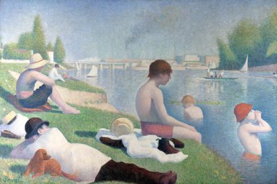 Bañistas en Asnières de George Pierre Seurat