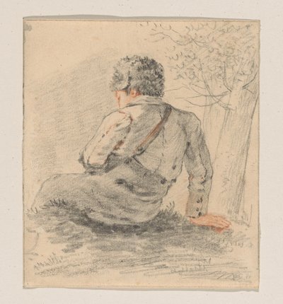 Niño sentado, visto desde atrás de George Pieter Westenberg