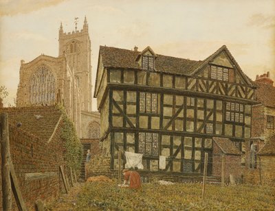 Iglesia y Antigua Casa Deshabitada en Ludlow, 1871-72 de George Price Boyce