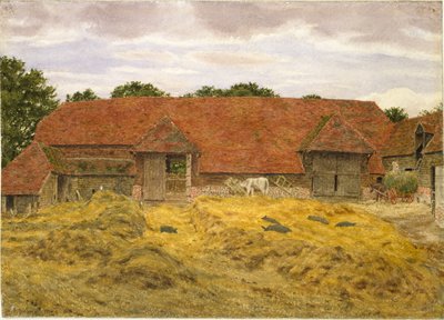 Granero Rojo en Whitchurch, 1868 de George Price Boyce
