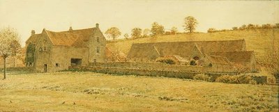 El antiguo granero del diezmo y la casa de campo cerca de Bradford-on-Avon de George Price Boyce