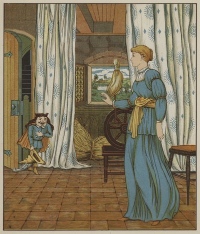 Ilustración de Rumpelstiltskin de Los Hermanos Grimm de George R. Halkett