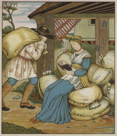 Ilustración de Rumpelstiltskin de Los Hermanos Grimm de George R. Halkett