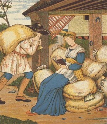 La princesa leyendo de Rumpelstiltskin de George R. Halkett
