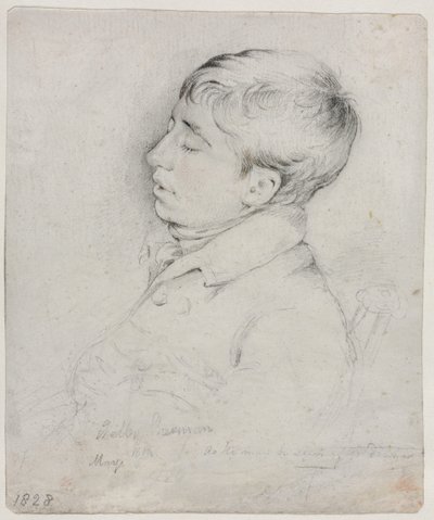 A Portrait of Welby Sherman Asleep in a Chair de George Richmond