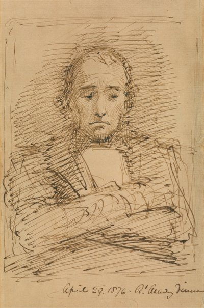 Benjamin Disraeli, esbozado en una cena de la Royal Academy de George Richmond