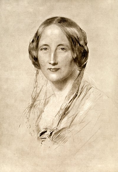 Elizabeth Gaskell, novelista británica del siglo XIX, 1910 de George Richmond