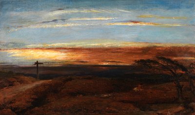 Paisaje al atardecer de George Richmond