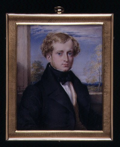 Retrato en miniatura de un hombre desconocido, posiblemente un Sr. Ashby de George Richmond