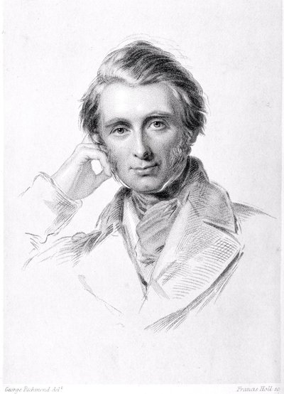 Retrato de John Ruskin (1819-1900) grabado por Francis Holl (1815-84) de George Richmond