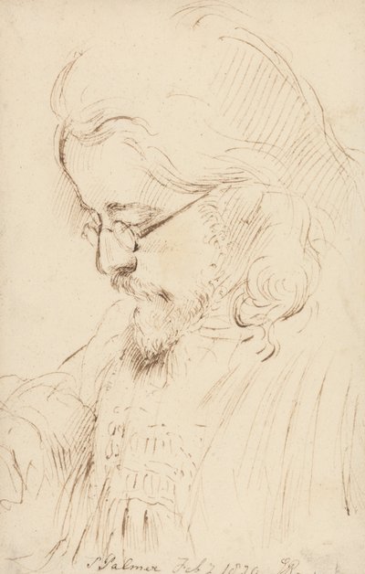 Retrato de Samuel Palmer, Cabeza y hombros de George Richmond