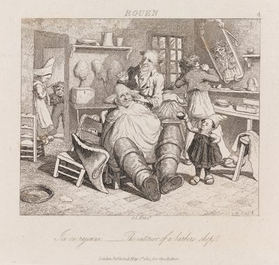 Barbería, Rouen, c.1821 de George Robert Lewis