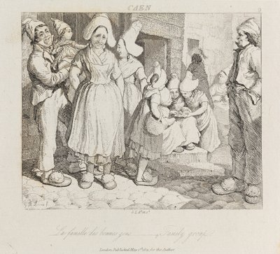 Grupo familiar, Caen, c.1821 de George Robert Lewis