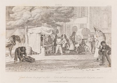 Puesto de frutas, París, c.1821 de George Robert Lewis