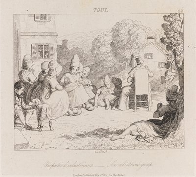 Grupo industrioso, Toul, c.1821 de George Robert Lewis