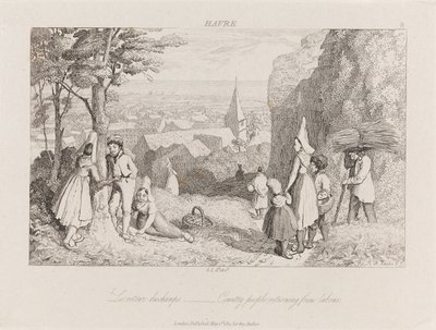 Regresando del trabajo, Havre, c.1821 de George Robert Lewis