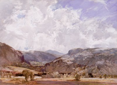 Valle de Conwy - Mediodía (color de la carrocería sobre papel) de George Robert Rushton