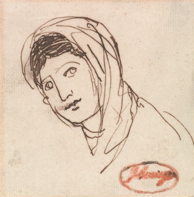 Una cabeza de mujer de George Romney