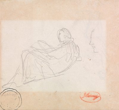 Una mujer reclinada de George Romney