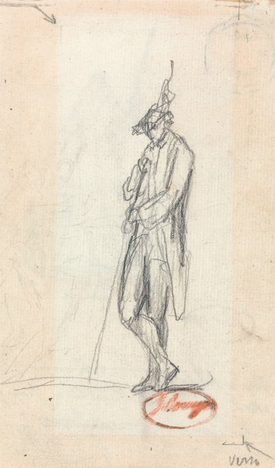 Una figura masculina de pie de George Romney