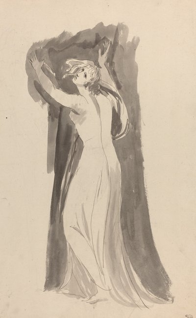 Un estudio de Miranda para "La tempestad" de George Romney