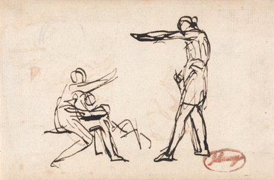 Un guerrero se despide de su familia, posiblemente «La partida de Héctor» de George Romney