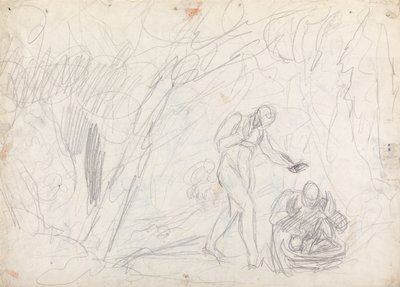 Abandono y rescate de Perdita de "Cuento de invierno" (manipulado pero no falso) de George Romney