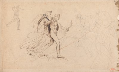 Apolo y Diana por "La destrucción de los hijos de Niobe" de George Romney