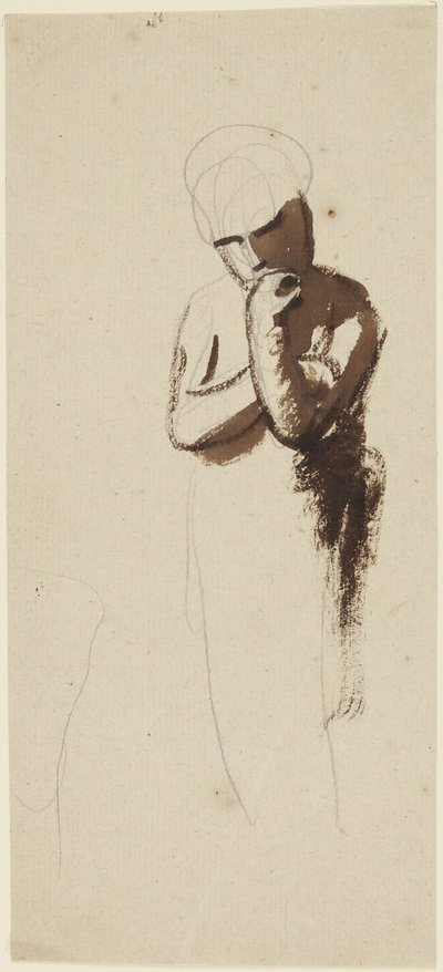 Niño con la mano en la barbilla de George Romney