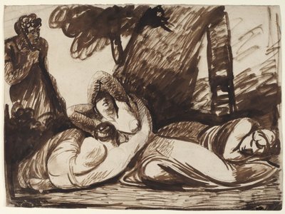 Cimón e Ifigenia: Escena del «Decamerón» de Boccaccio de George Romney