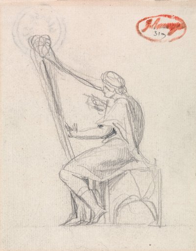 David tocando el arpa de George Romney