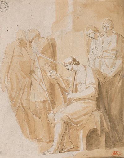 David tocando el arpa de George Romney