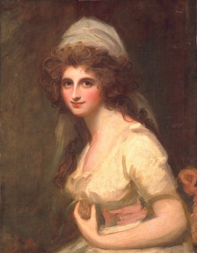 Emma Hart con un turbante blanco, c.1791 de George Romney