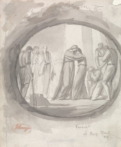 La despedida de María Estuardo de George Romney