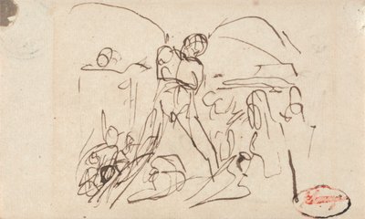 Composición figurativa; posiblemente Sansón y Dalila de George Romney