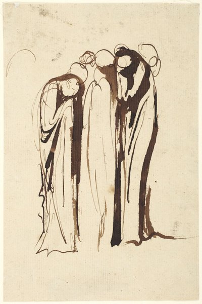Grupo de figuras de pie llorando de George Romney