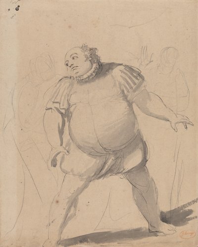 John Henderson en el papel de Falstaff de George Romney