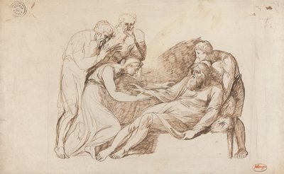 El rey Lear, despertado por Cordelia de George Romney