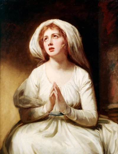 Lady Hamilton en oración, c.1782-86 (óleo sobre lienzo) de George Romney
