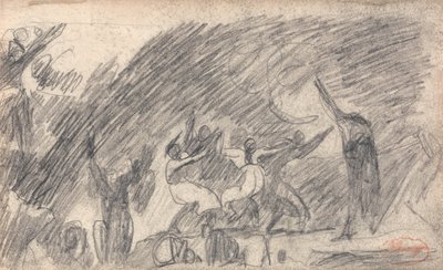 MacBeth en la cueva de las brujas: Segunda visita de George Romney